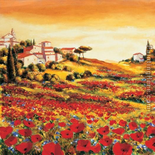 Valley of Poppies painting - Richard Leblanc Valley of Poppies art painting
